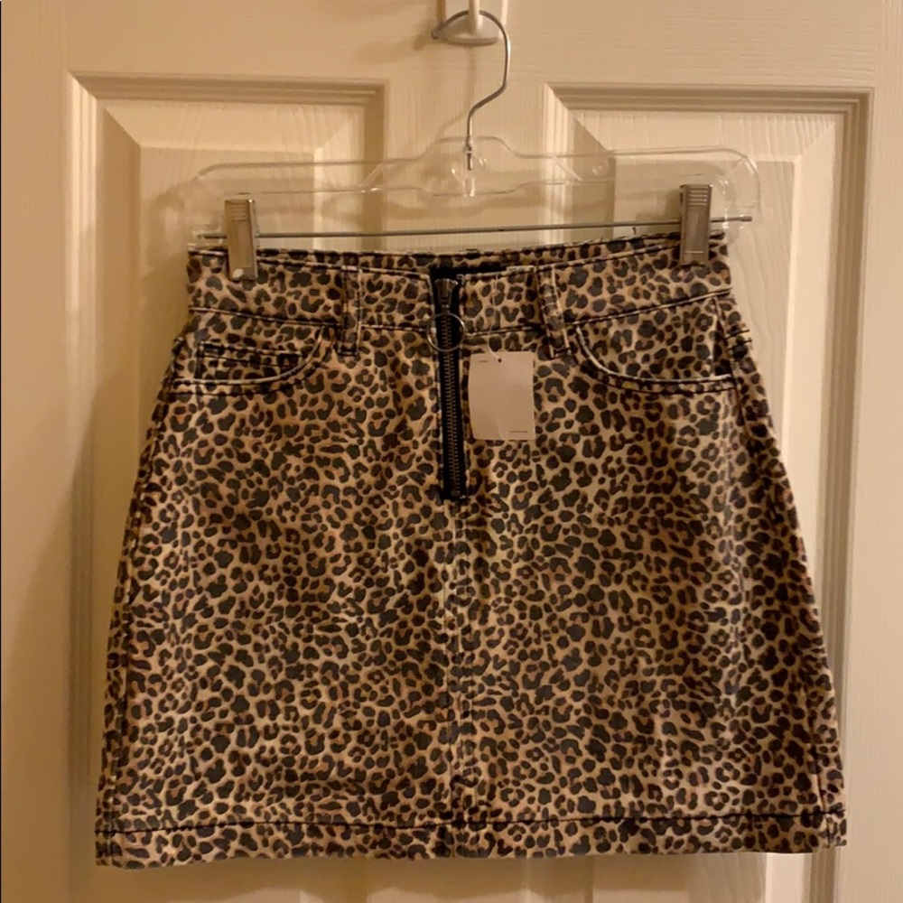 Urban Outfitters BDG Leopard Print Mini Skirt